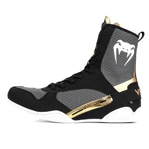 Venum - Zapatillas de Boxeo / Elite / Negro-Blanco-Oro / EU 44